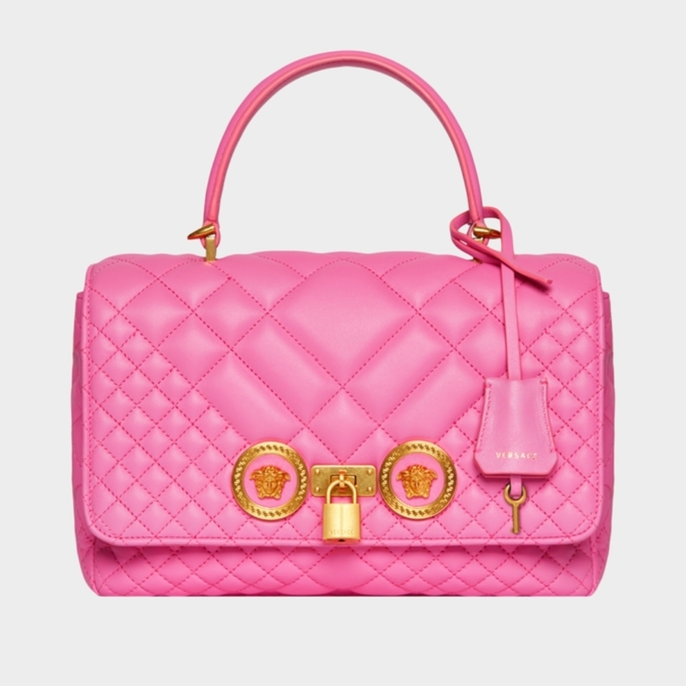 🌸 VERSACE 🩷 Pink Quilted Handbag